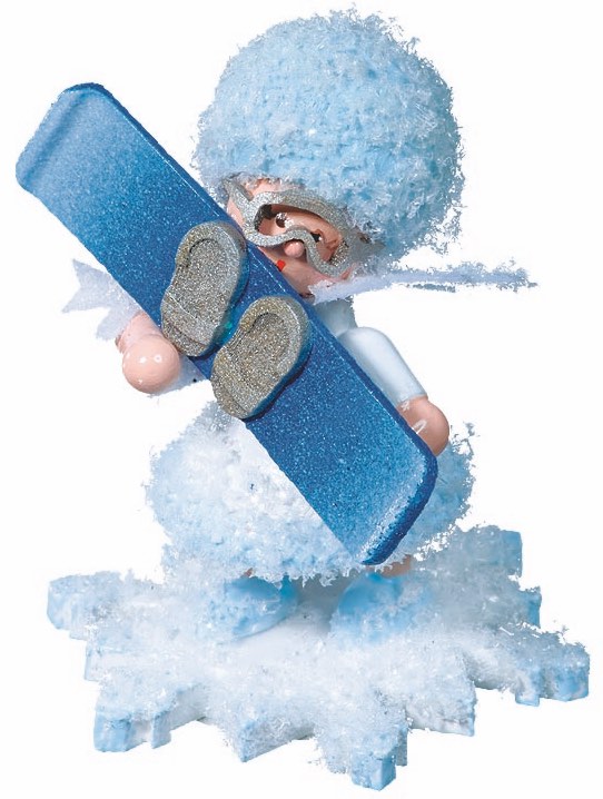 Schneeflöckchen mit Snowboard