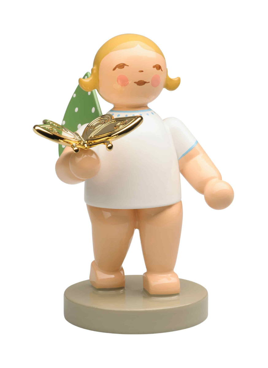 Goldedition Nr. 13, Träumer, Engel mit Schmetterling, vergoldet