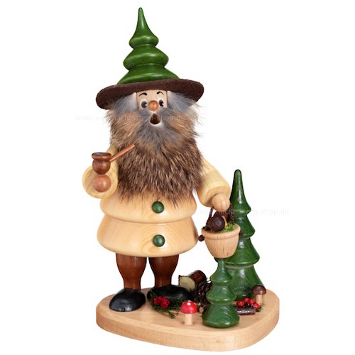 Räuchermann Baumwichtel auf Sockel Pilzsammler - Auslaufartikel