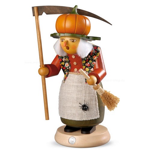 Räuchermann "Halloween Hexe mit Kürbis"