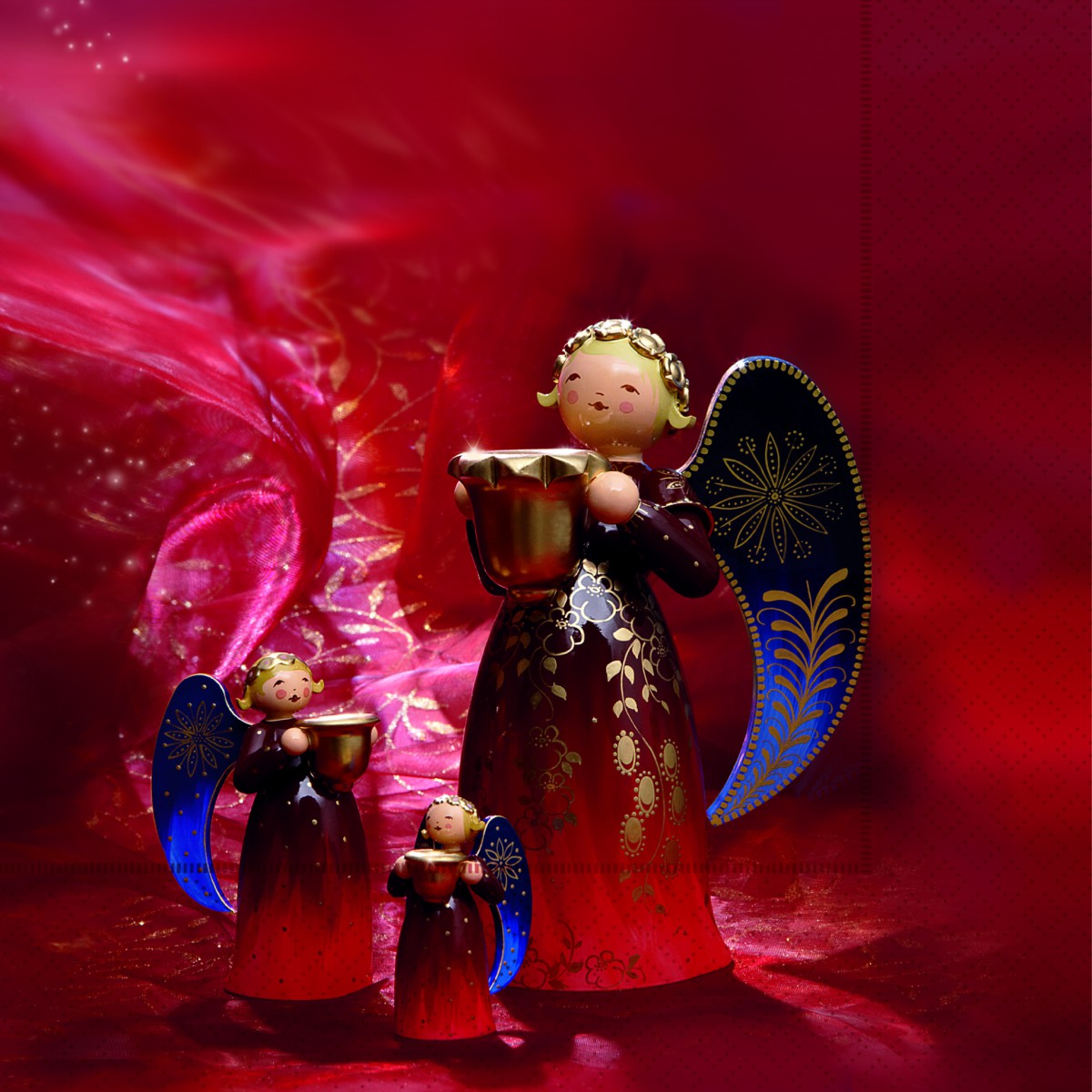 Wendt und Kühn - Servietten Reich bemalte Engel