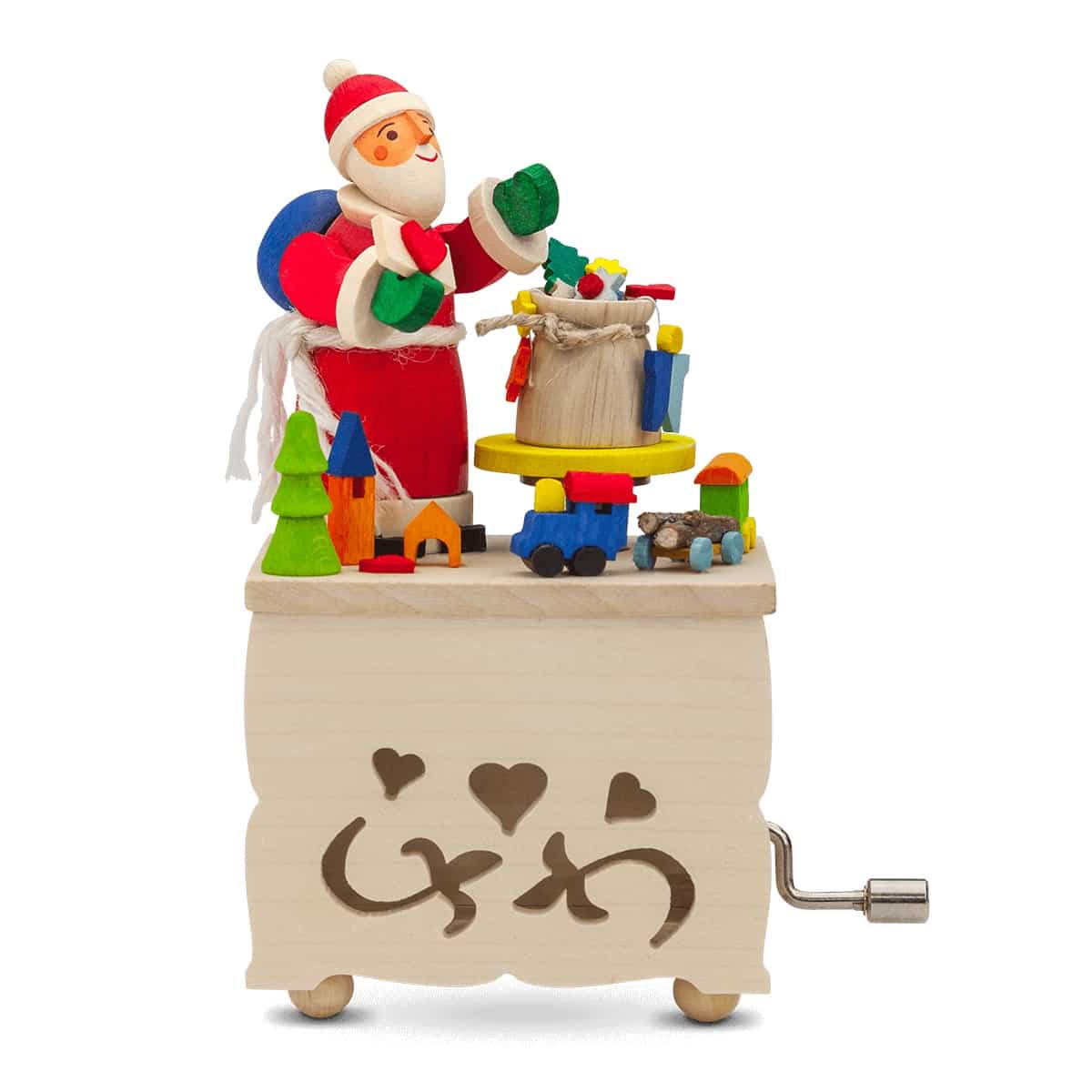 Handkurbelkästel Weihnachtsmann