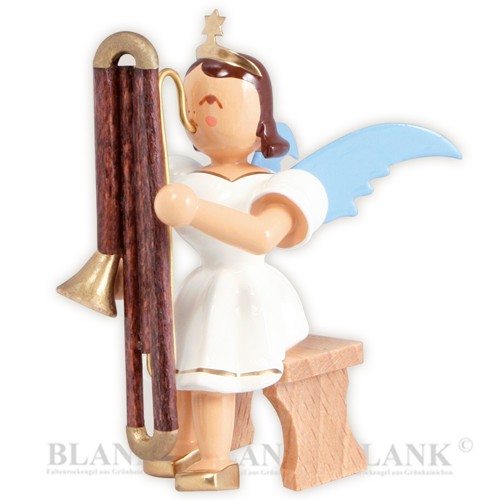 Blank - Kurzrockengel farbig mit Kontrafagott sitzend