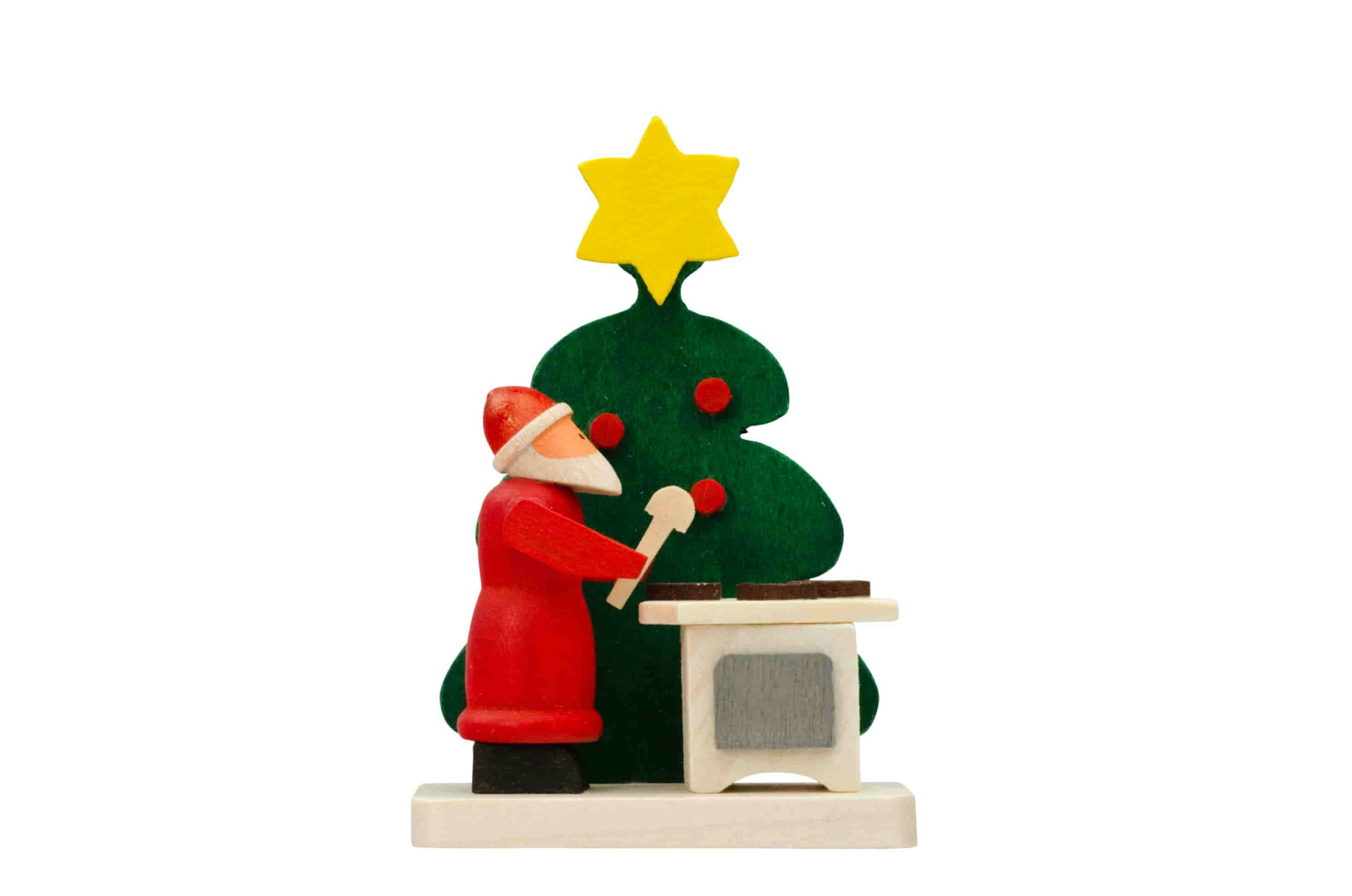 Baum-Weihnachtsmann mit Pfefferkuchen als Baumschmuck