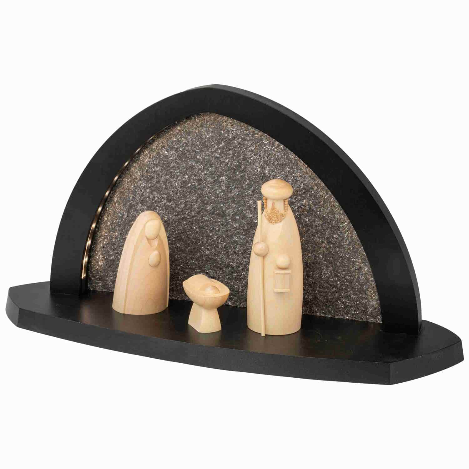 LED Gesteinsbogen mit Schalling Figuren Heilige Familie