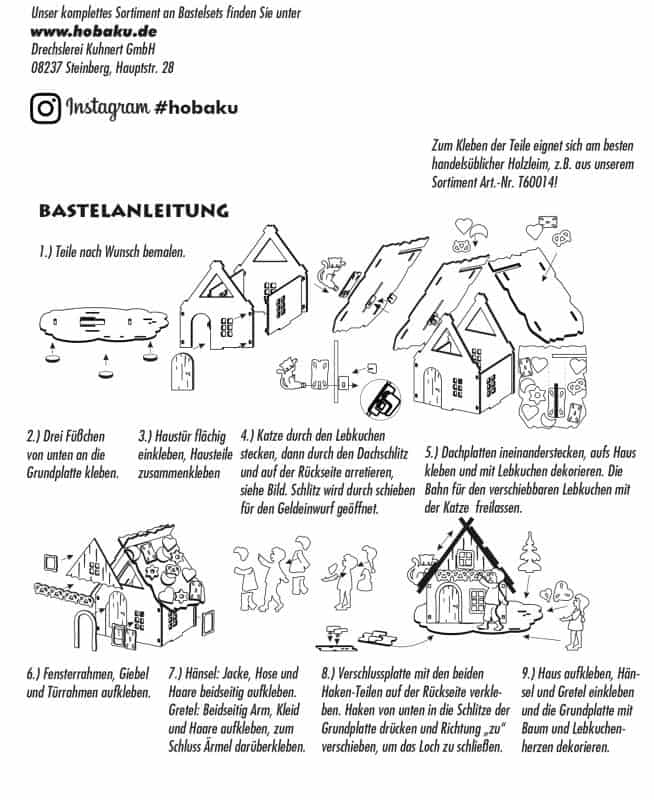 Bastelset Spardose Hänsel & Gretel - Auslaufartikel