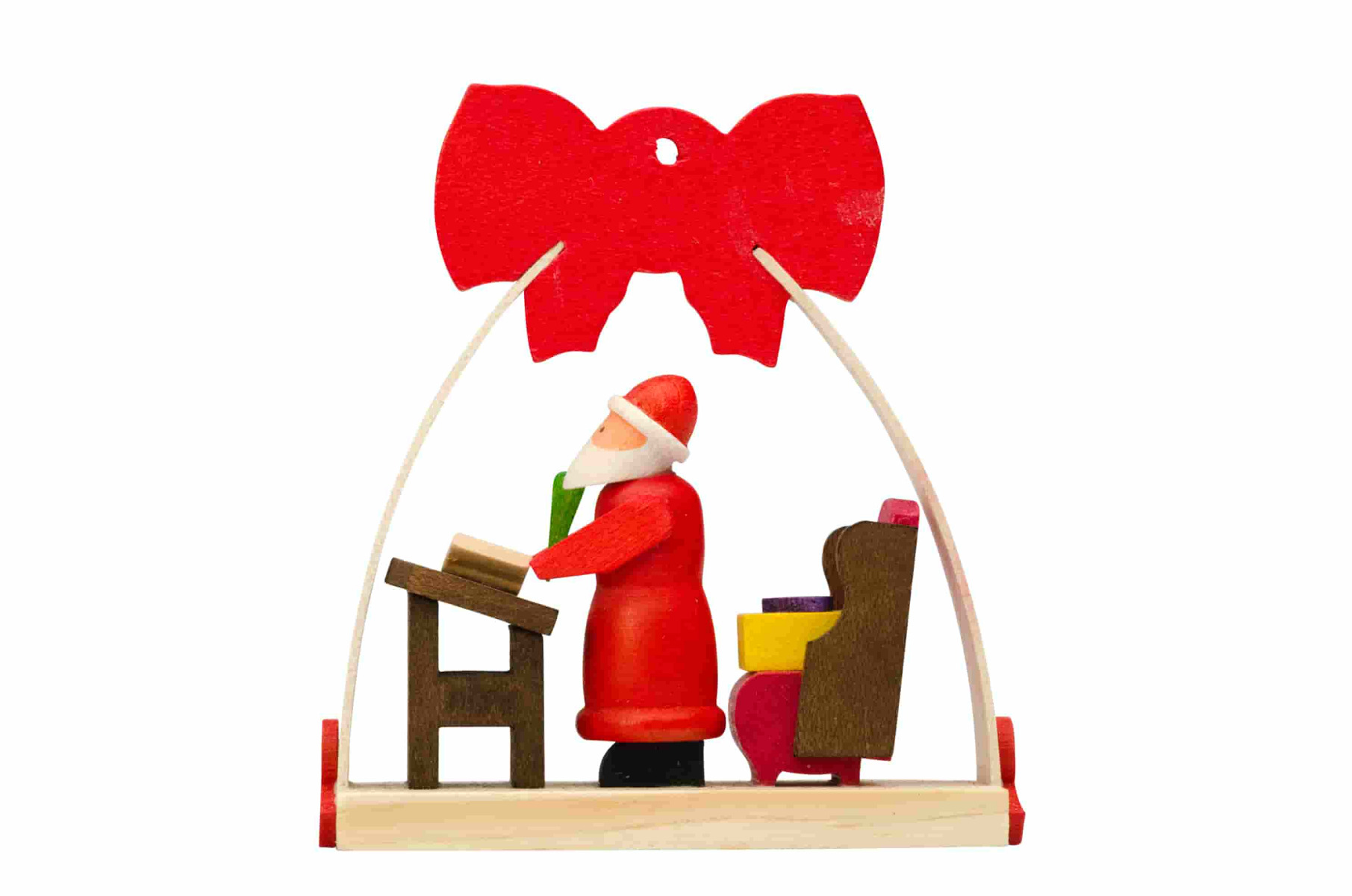 Schleife mit Wunschzettel als Baumschmuck