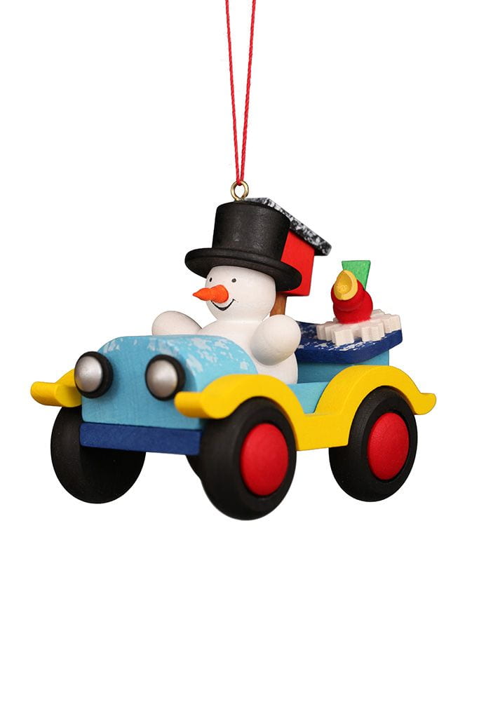 Baumbehang Auto mit Schneemann