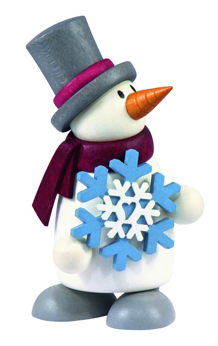 Schneemann Fritz mit Schneeflocke