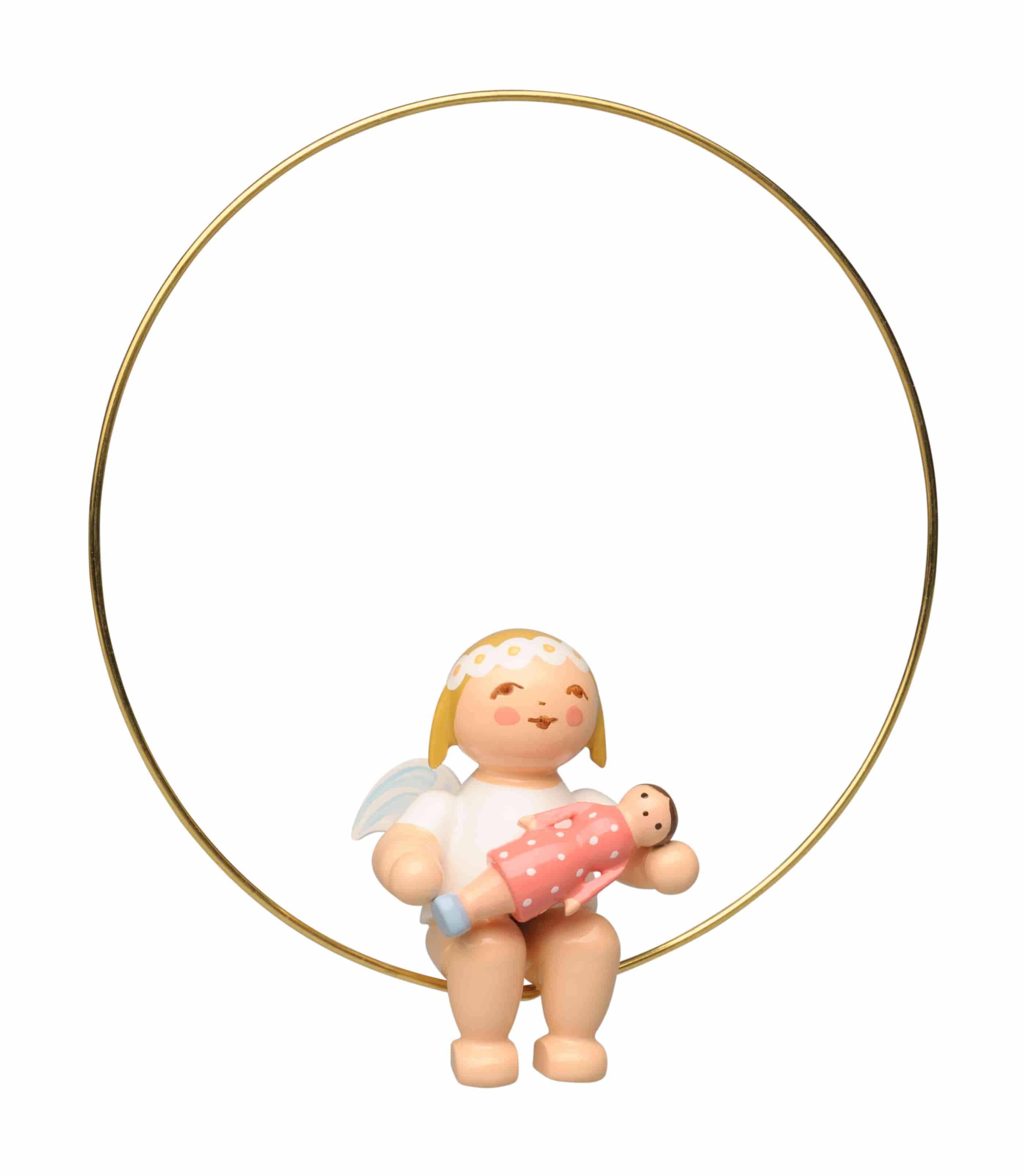 Christbaumengel im Ring mit Puppe