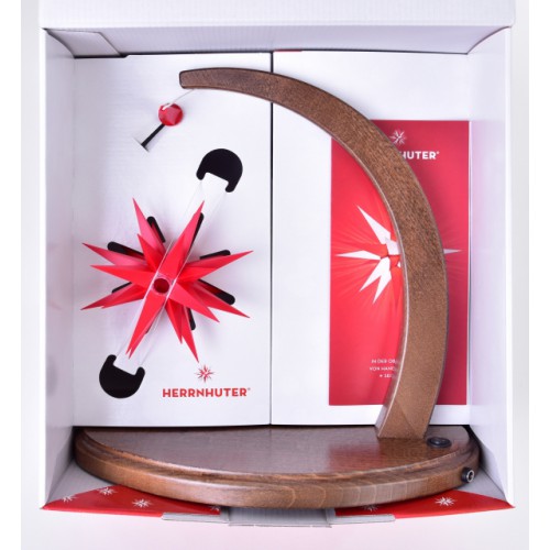 Original Herrnhuter Sternenbogen nussbaum - A1e rot