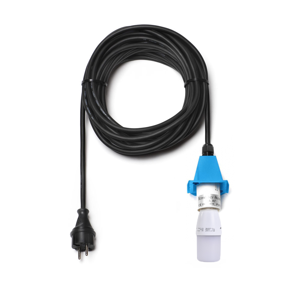 10 m Kabel für blaue Herrnhuter Sterne aus Kunststoff (A4/A7) inkl. LED