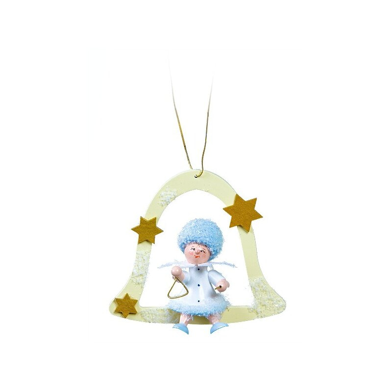 Baumbehang Schneeflöckchen mit Triangel - Auslaufartikel