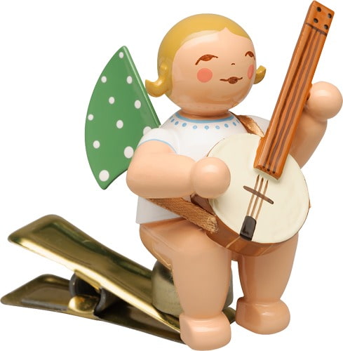 Engel mit Banjo auf Klemme
