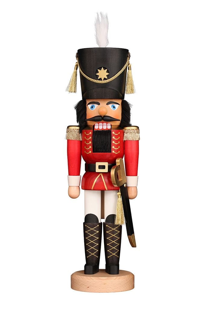 Nussknacker Soldat rot/gold