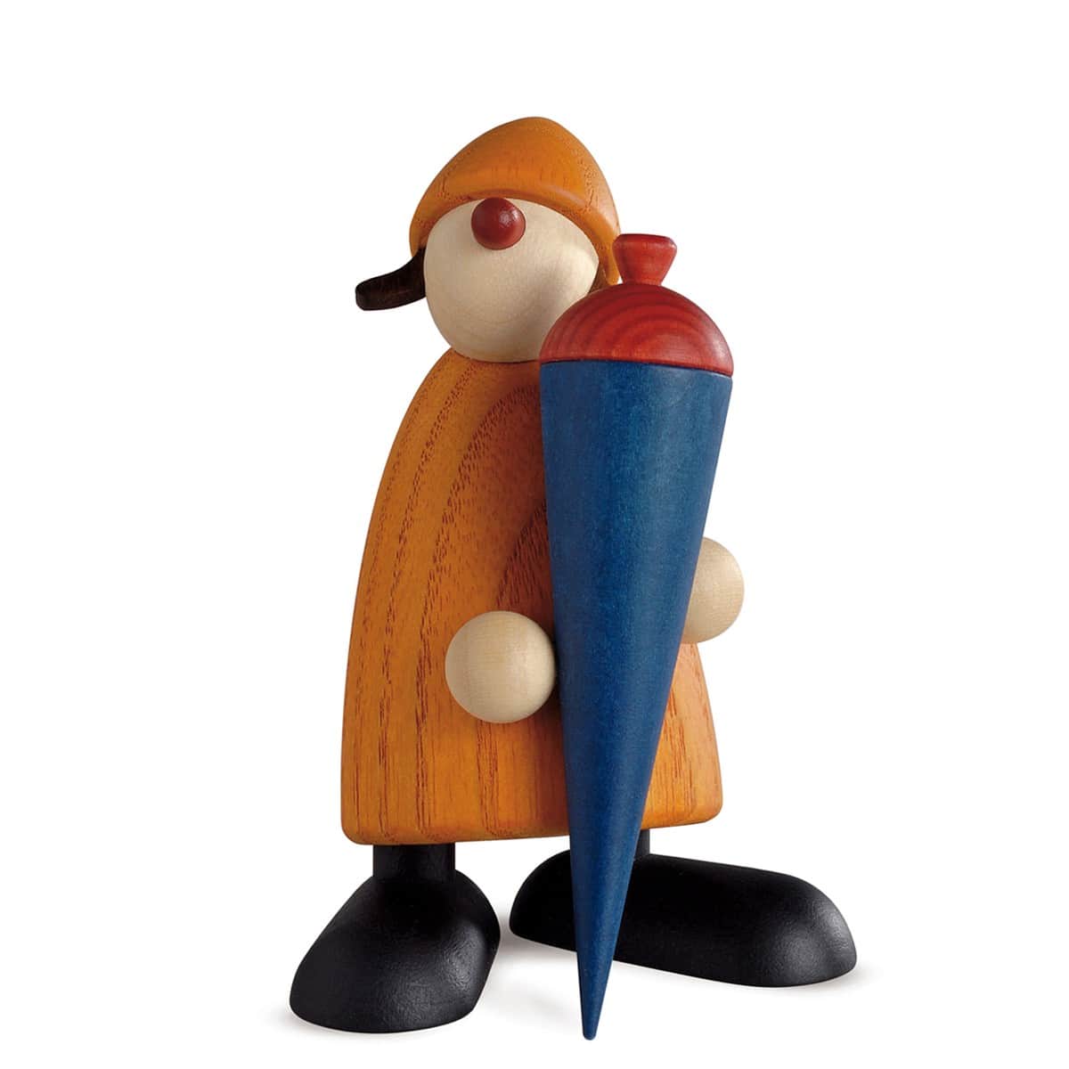 Gratulantin Klara mit Zuckertüte, gelb