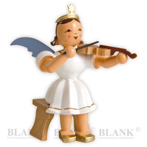 Blank - Kurzrockengel farbig mit Violine sitzend - Auslaufartikel