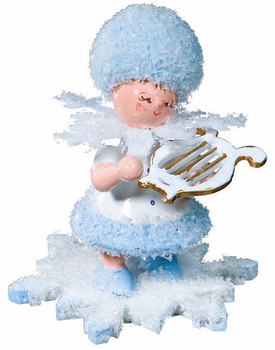 Schneeflöckchen mit Harfe