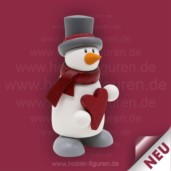 Schneemann Fritz mit Herz