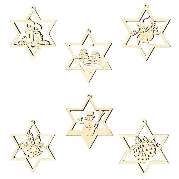 Baumschmuck Stern 6er-Set