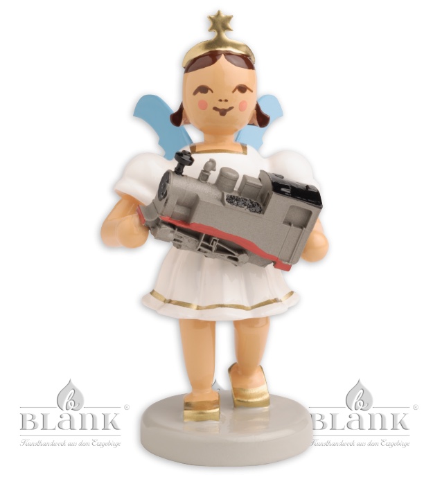 Blank - Kurzrockengel farbig mit Eisenbahn