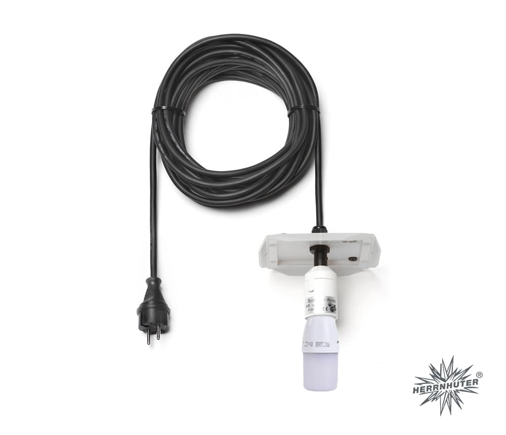 10 m Kabel für weiße Herrnhuter Sterne aus Kunststoff (A13) inkl. LED