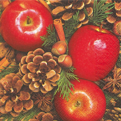 Servietten - Apples with Nuts