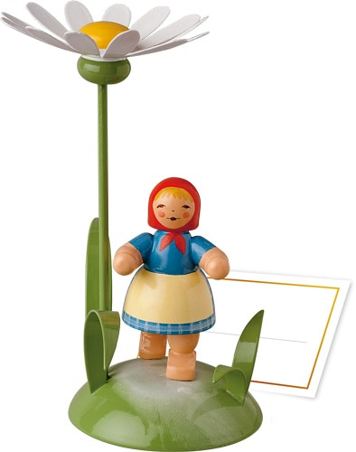 Tischkartenhalter - Mädchen mit Margerite