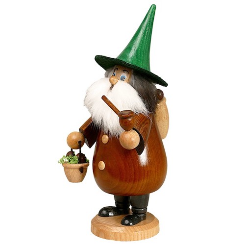 Räuchermann Wurzelzwerg Pilzsammler braun