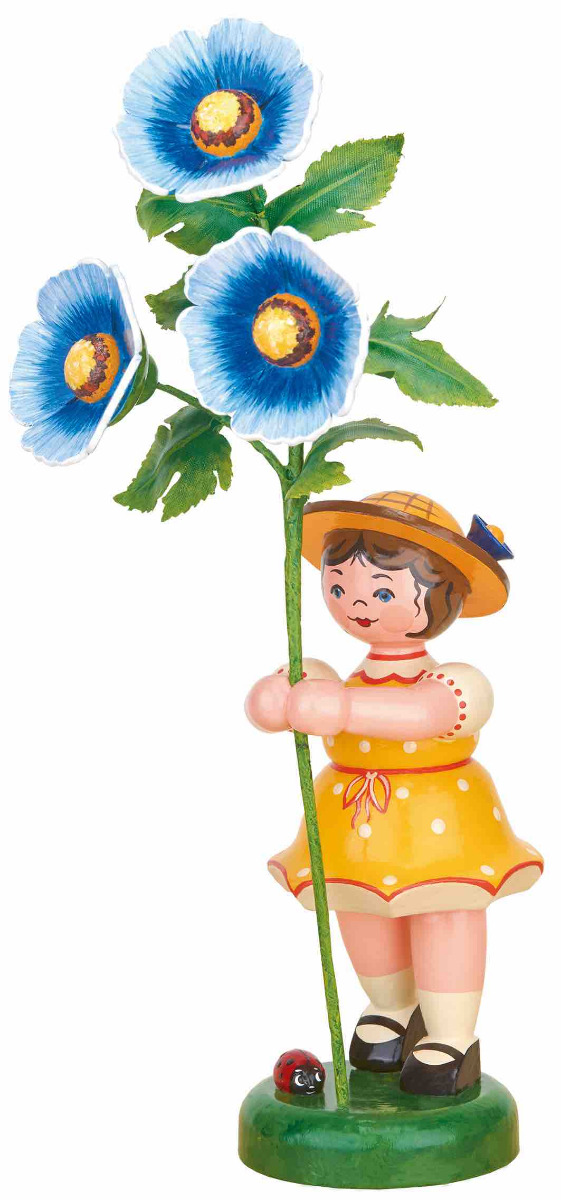 Hubrig - Blumenmädchen mit Malve blau