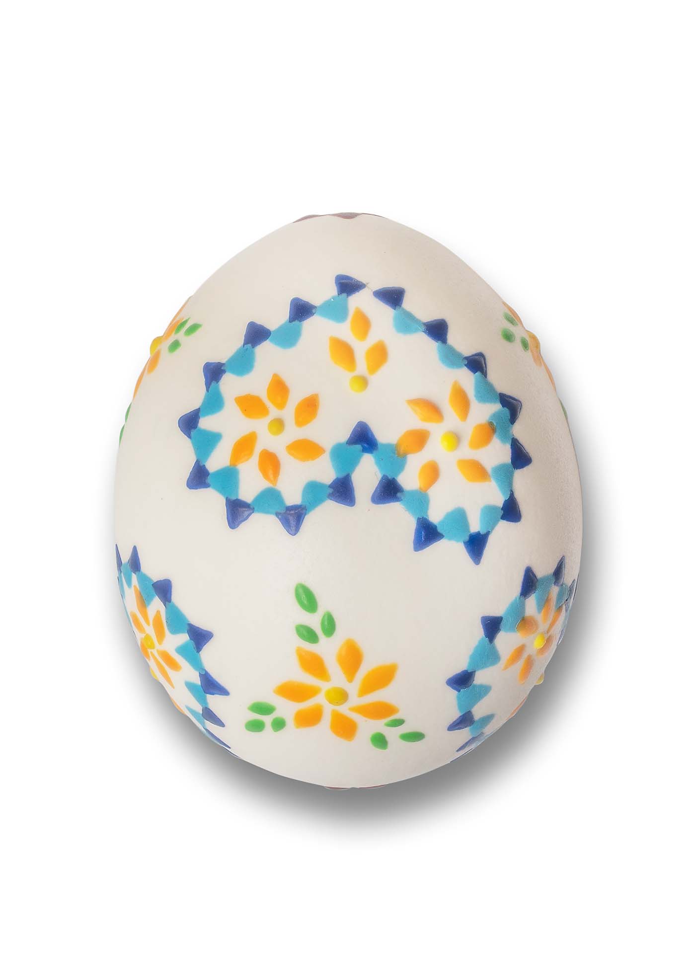 Osterei - Bossiertechnik weiß - florales Muster 3