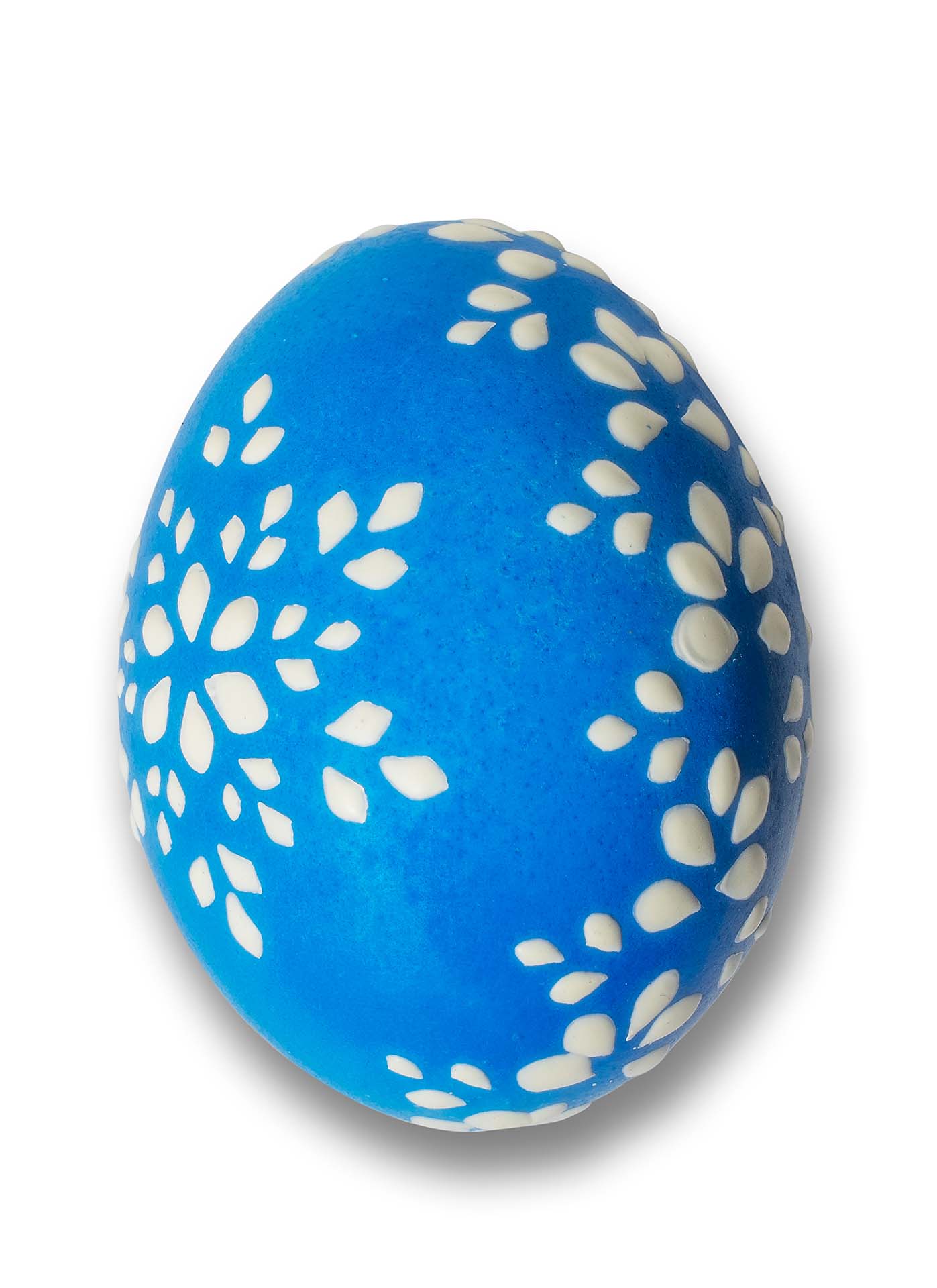Osterei - Bossiertechnik blau - weiß 1