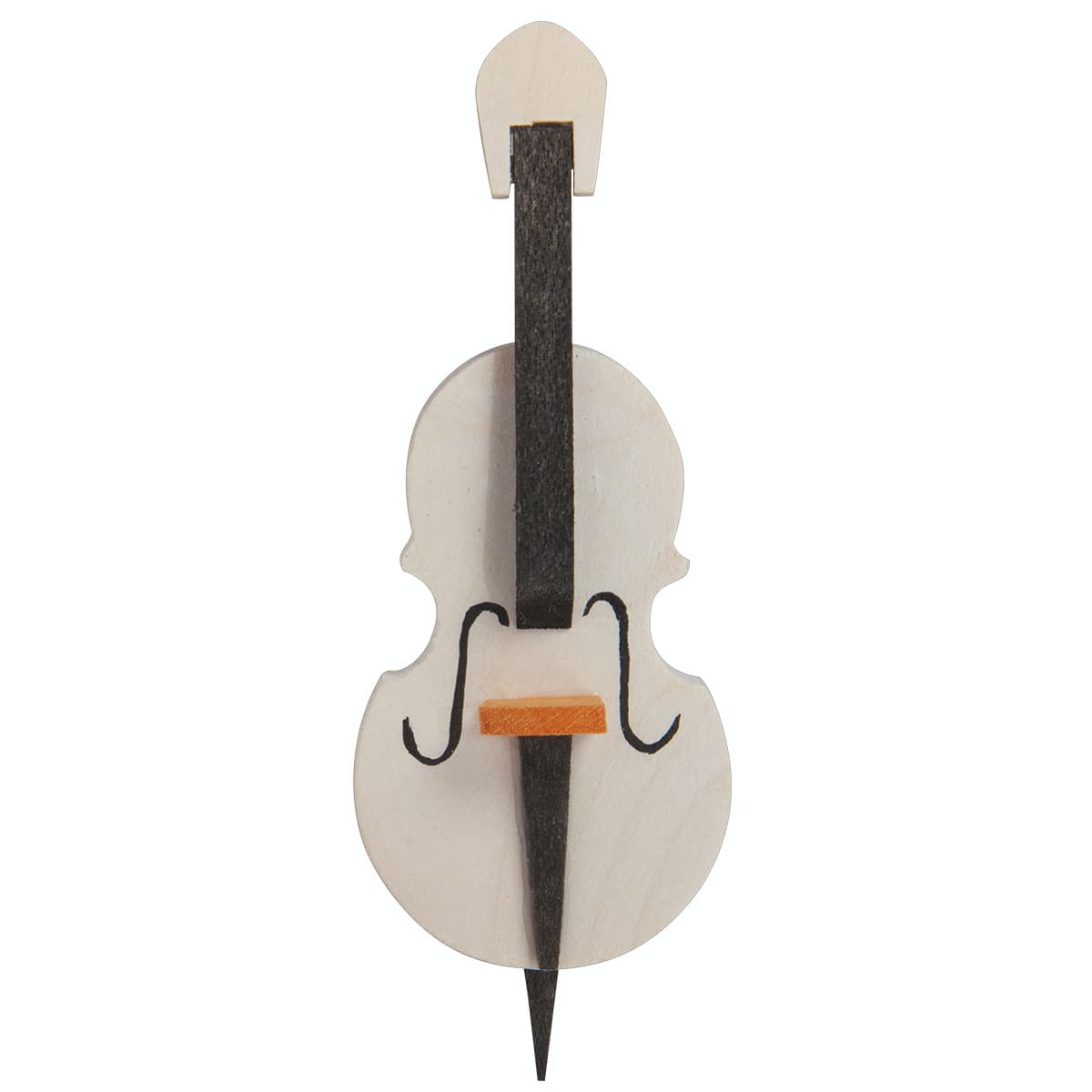 Kontrabass weiß als Baumschmuck