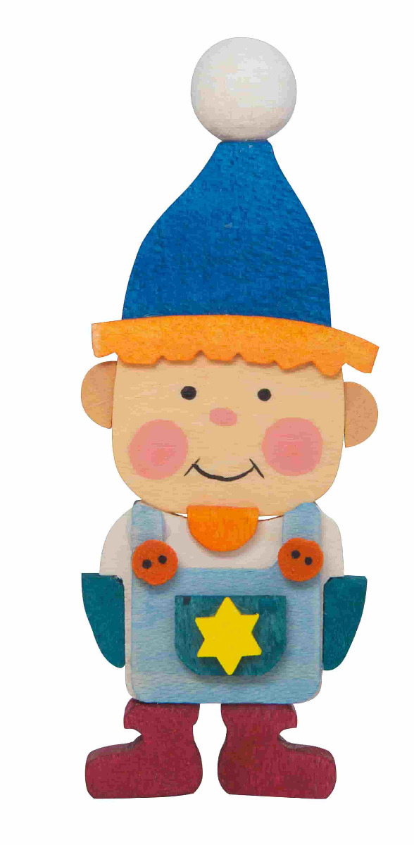 Wichteljunge mit rotem Haar als Baumschmuck