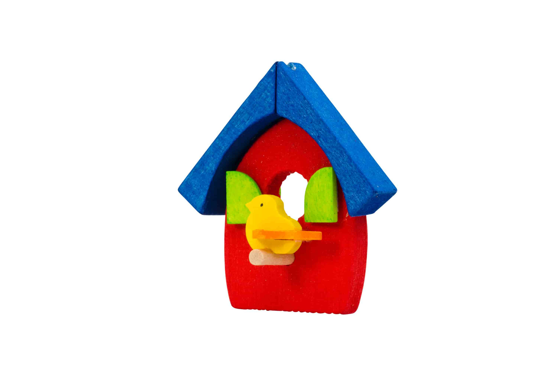 Vogelhaus rot als Baumschmuck