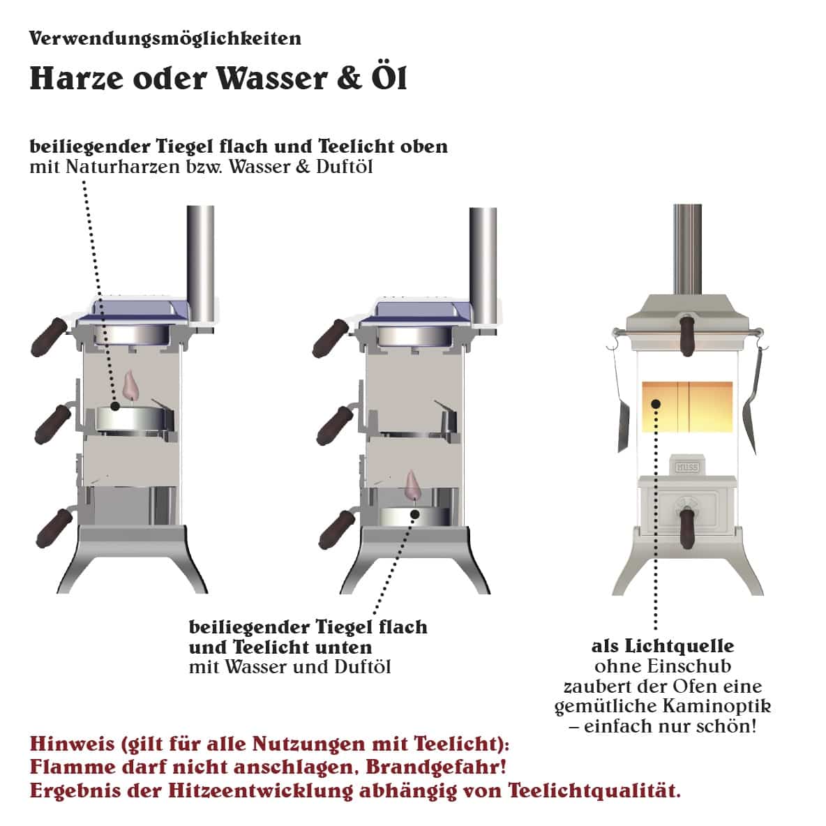 Karzl-Ofen "Siegfried" - Der Edle - grün/mattchrom