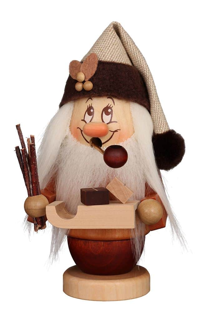 Räuchermann Miniwichtel Weihnachtsmann mit Schlitten