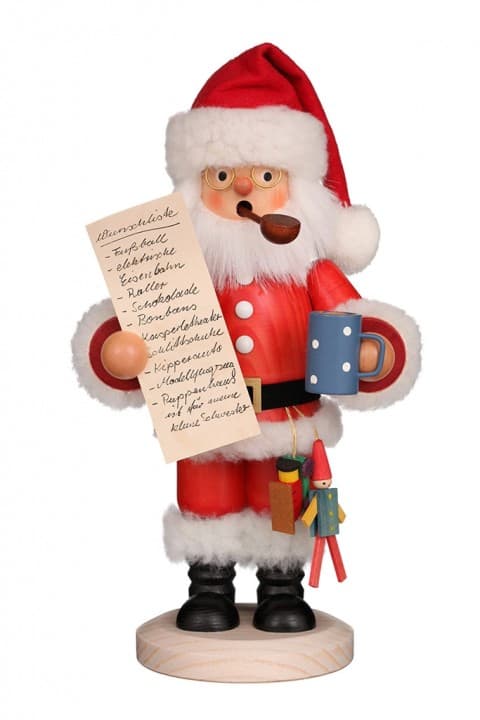 Räuchermann Weihnachtsmann mit Wunschzettel - Auslaufartikel