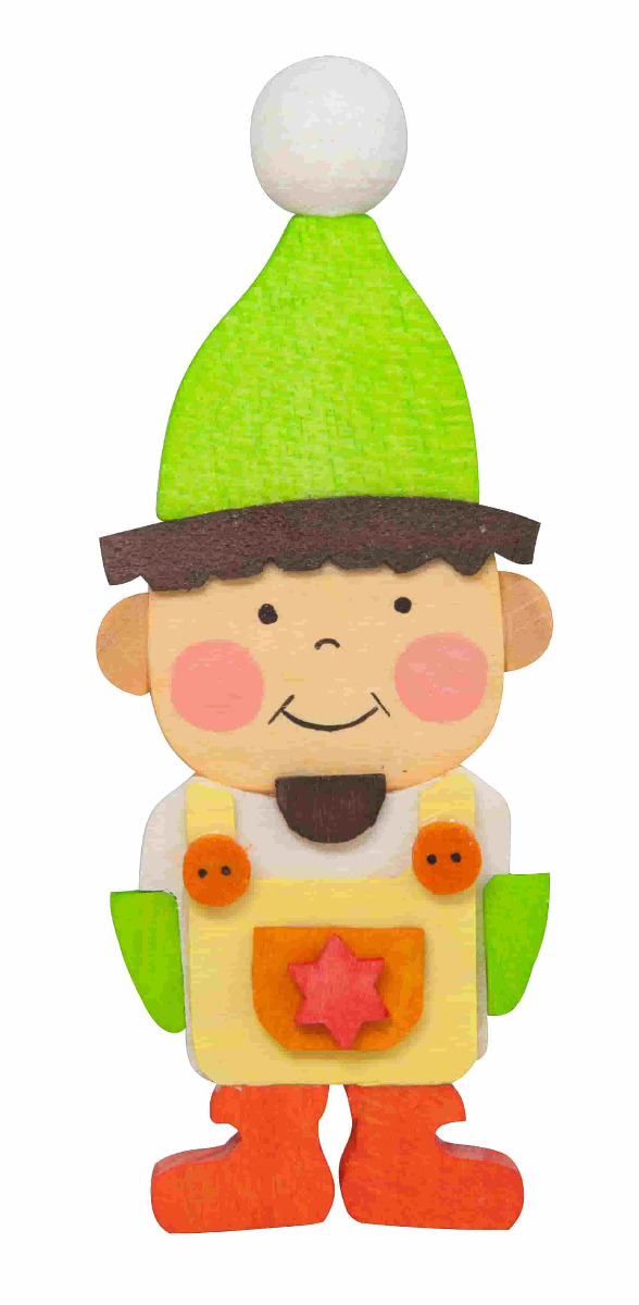 Wichteljunge mit braunem Haar als Baumschmuck