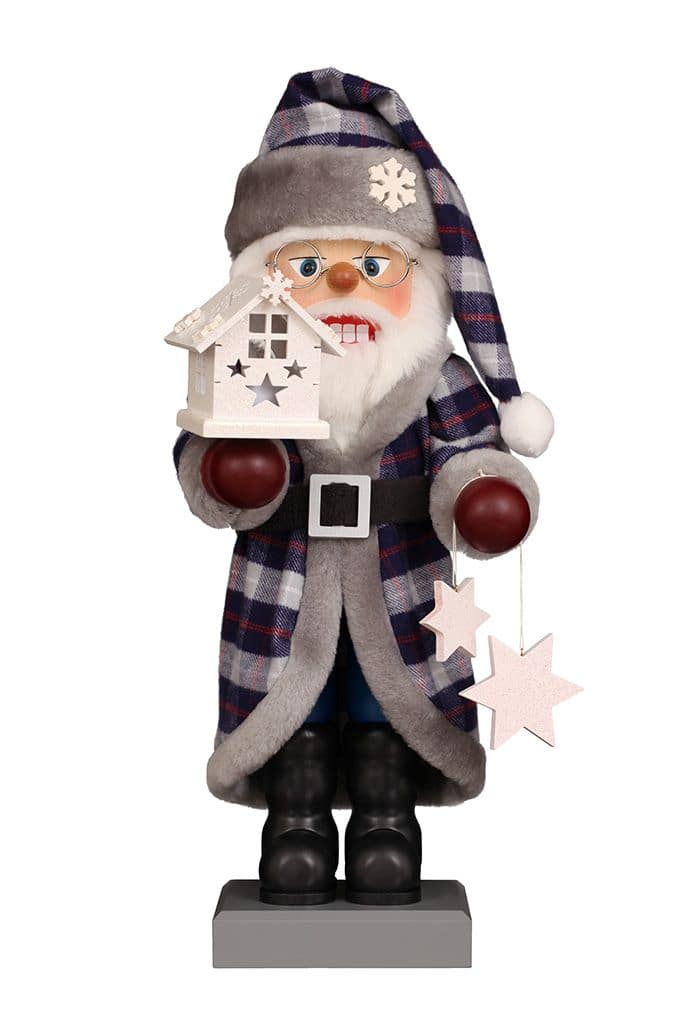 Nussknacker Weihnachtsmann mit Lichterhaus