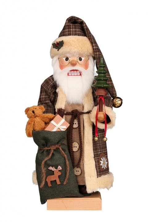 Nussknacker Weihnachtsmann braun kariert - Auslaufartikel