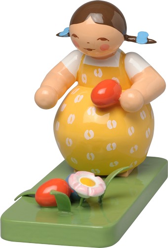 Osterkind Mädchen am Osternest