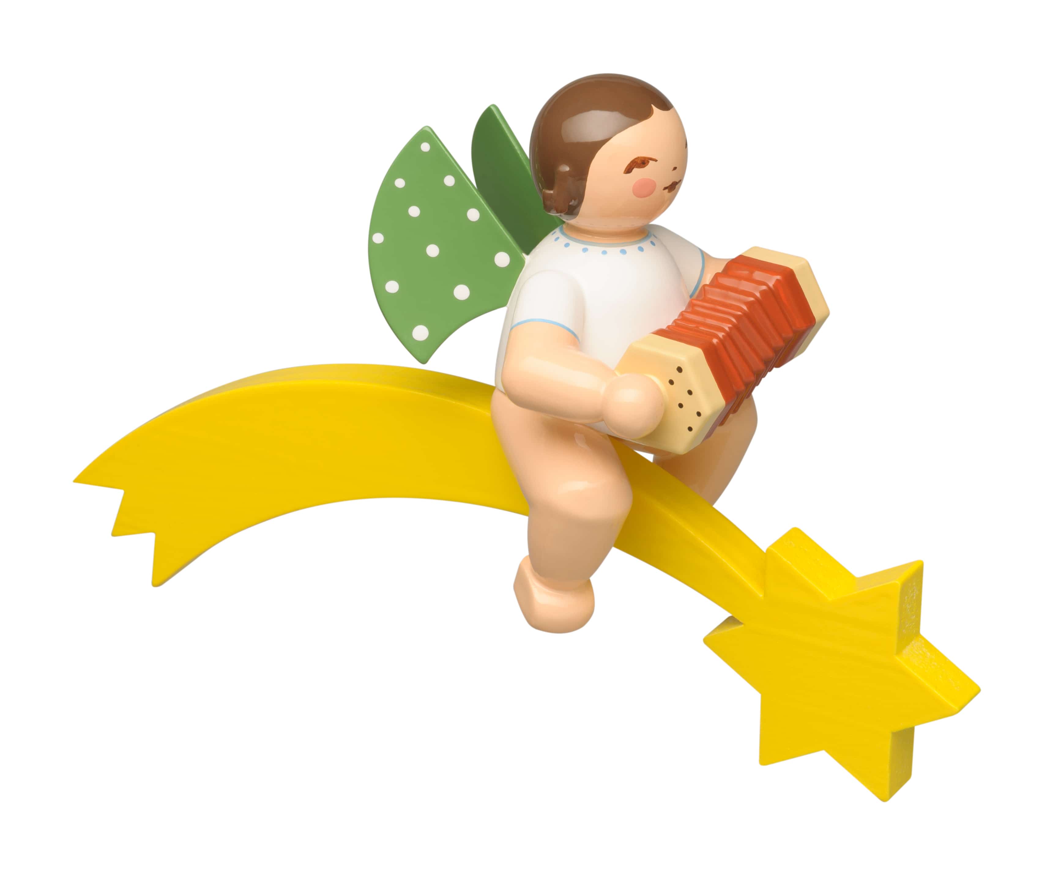 Engel mit Konzertina auf Komet