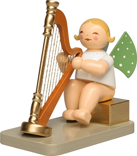 Engel mit Konzertharfe, sitzend, 111 Jahre Wendt & Kühn, Jubiläumsengel 2026