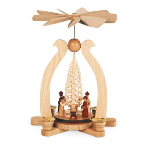 Bogenpyramide "Christi Geburt" 1-stöckig, natur