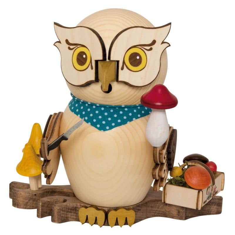 Rauchfigur Eule Pilzsammler