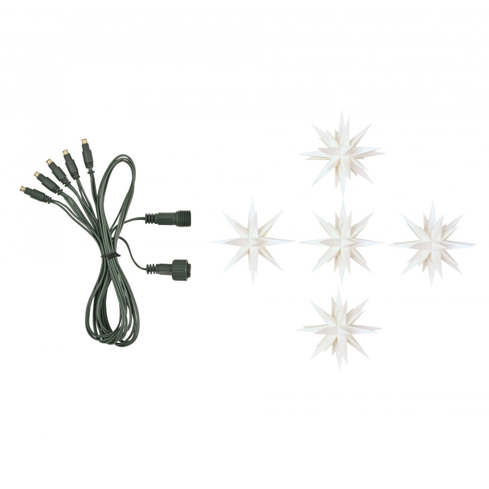 Kurzkette/Erweiterung für Original Herrnhuter Miniatursternenkette ø ca. 8 cm für innen - weiß