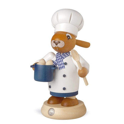 Räucherhase Koch farbig