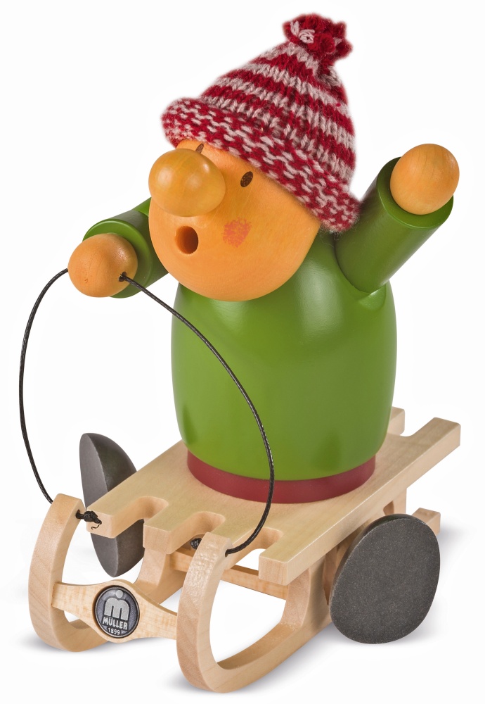 Räuchermann Müllerchen Rodler