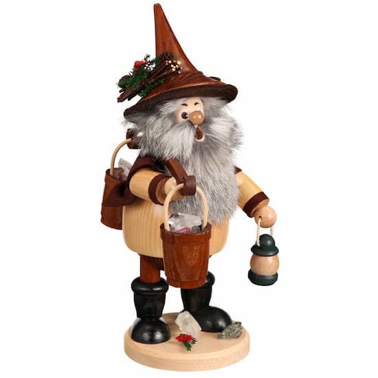 Räuchermann Waldwichtel Erzträger mit Eimer